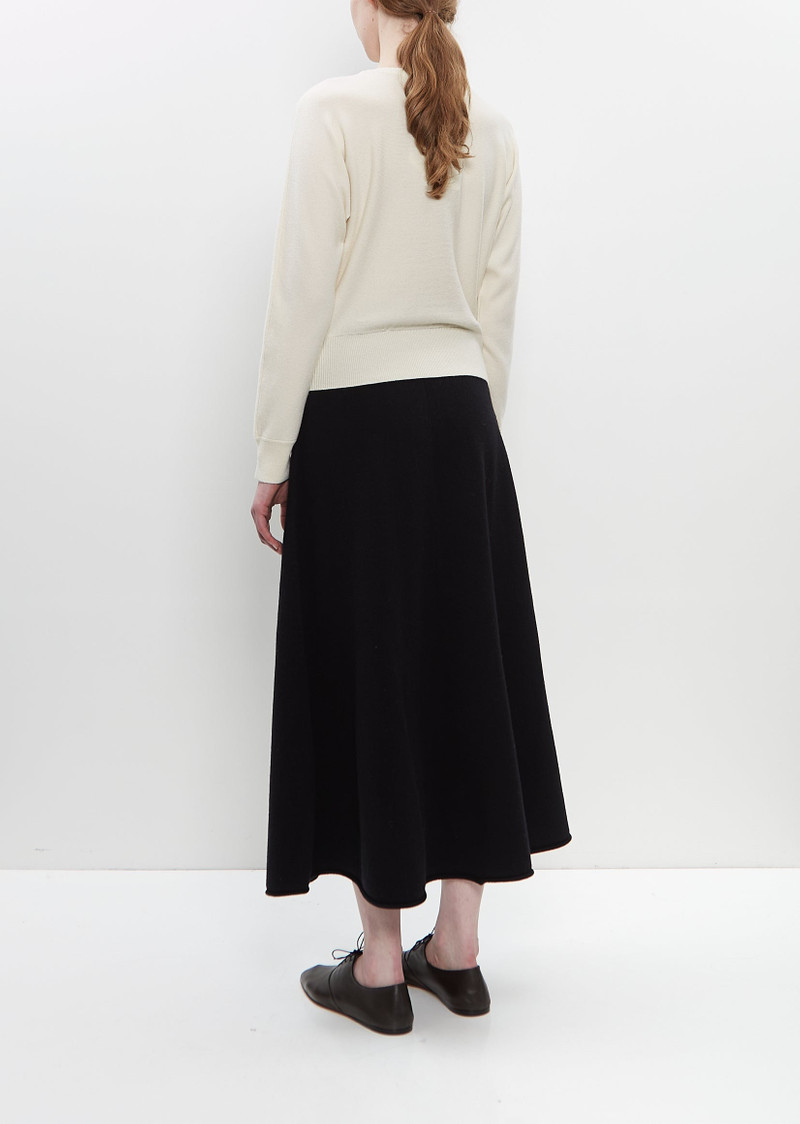 extreme cashmere Cashmere Nylon n°382 Belle Sweater — Cream outlook