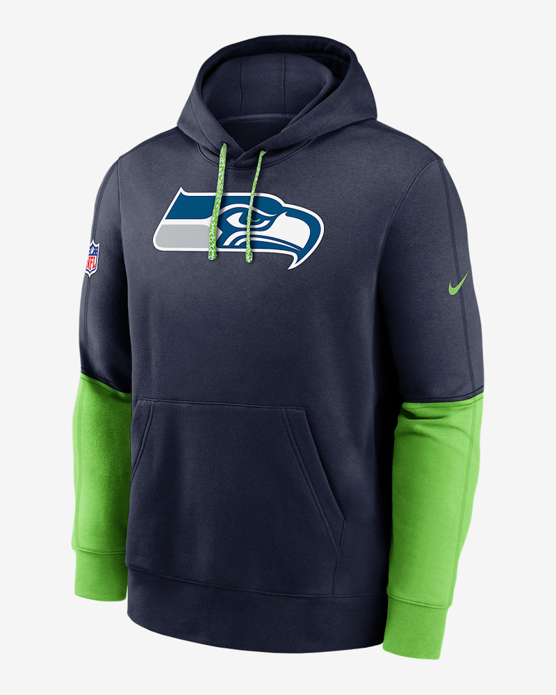 Seattle Seahawks Sideline Team Issue Club Men's Nike NFL Pullover Hoodie 1
