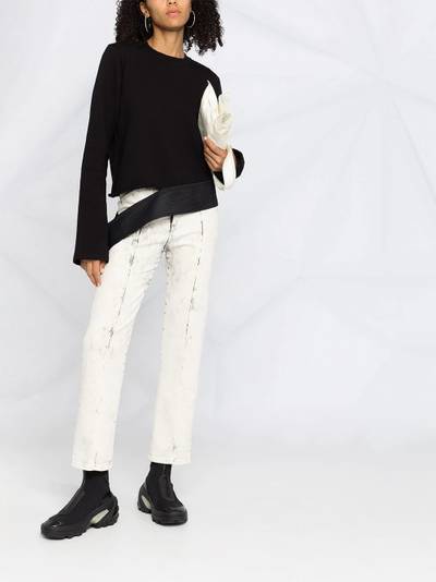 Rick Owens DRKSHDW asymmetric long-sleeved top outlook