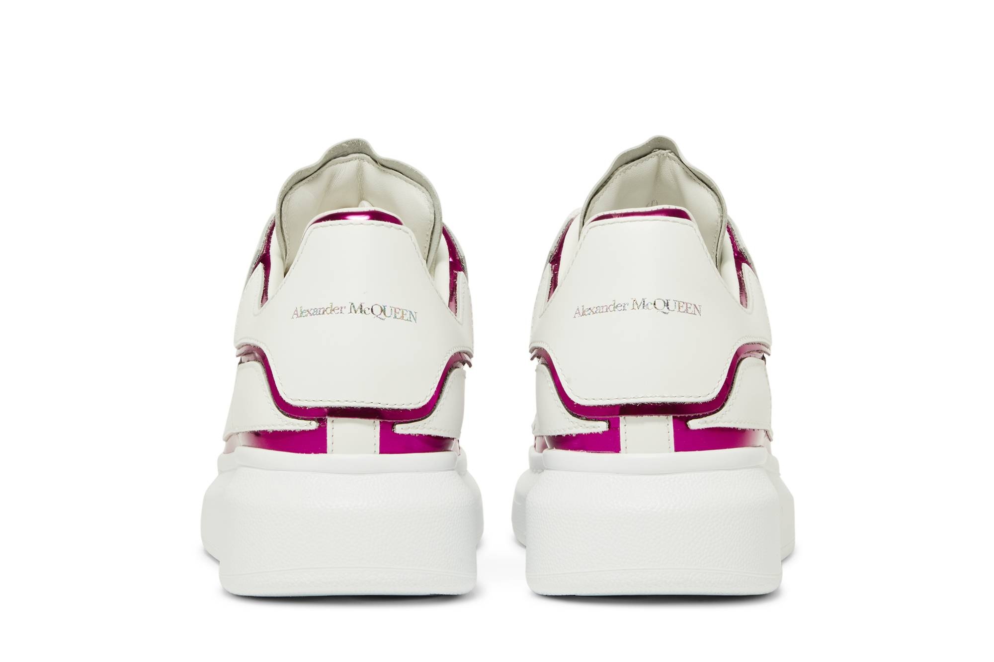 Alexander McQueen Wmns Oversized Sneaker 'White Printers Pink' - 6