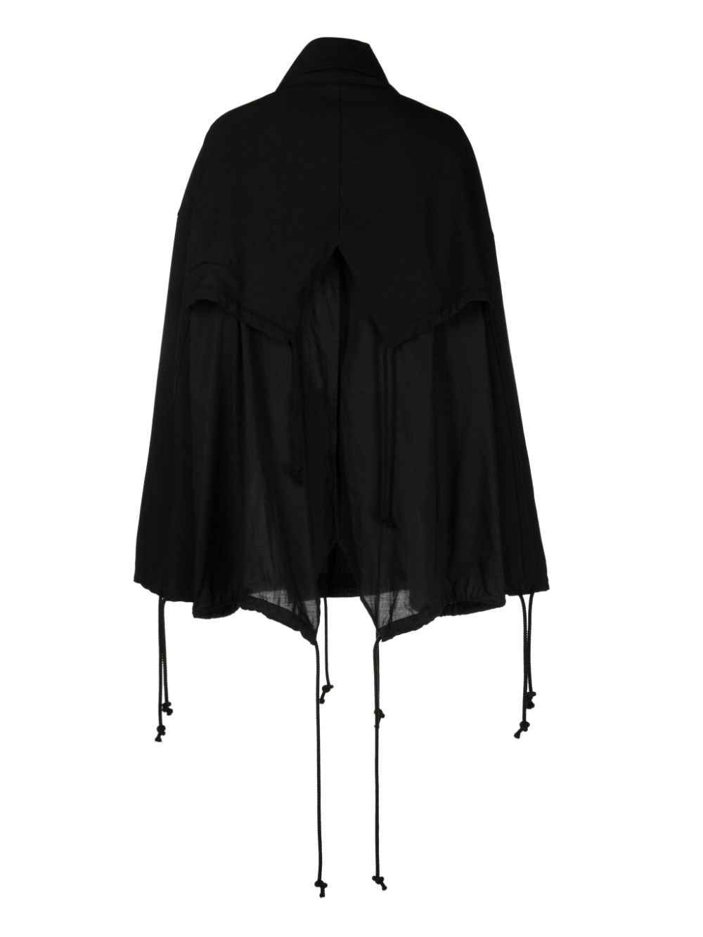 panelled drawstring cape - 2