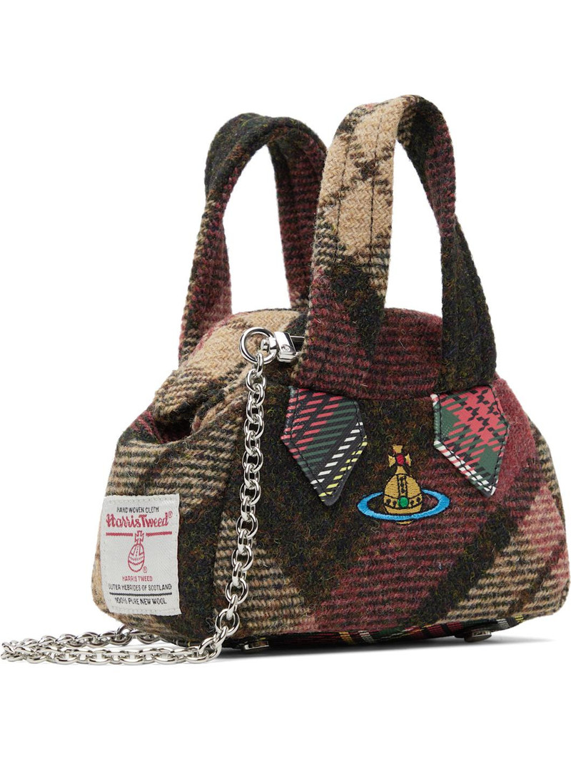 Vivienne Westwood Red & Brown Archive Mini Yasmine Bag outlook