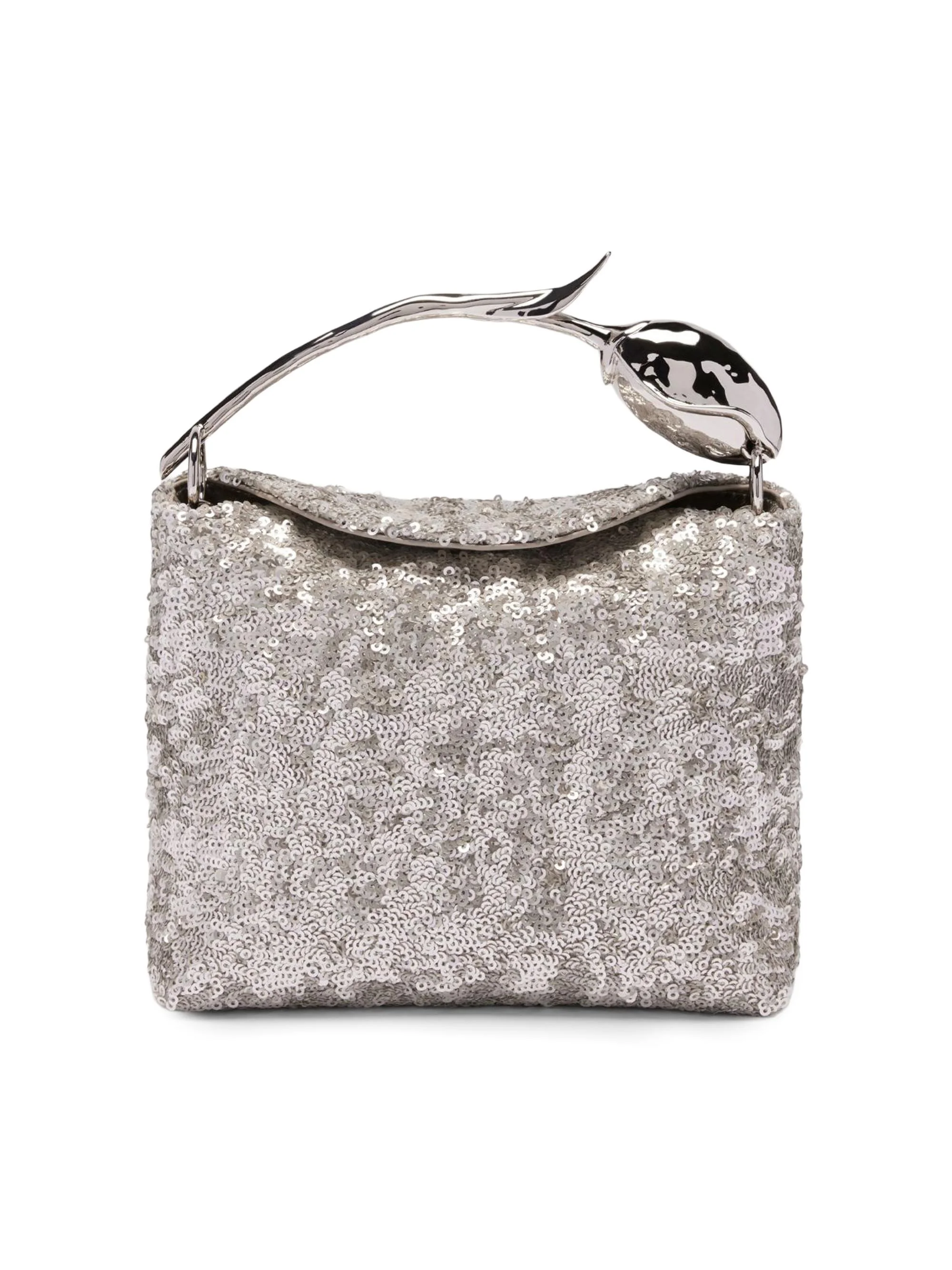 Women's Bloom Mini Sequin-Embellished Top Handle Bag - Silver - 1