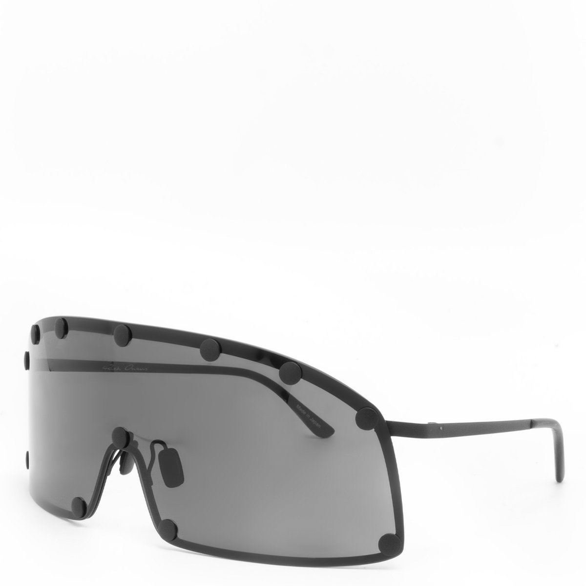 Black Lens Shield Sunglasses in Black - 2