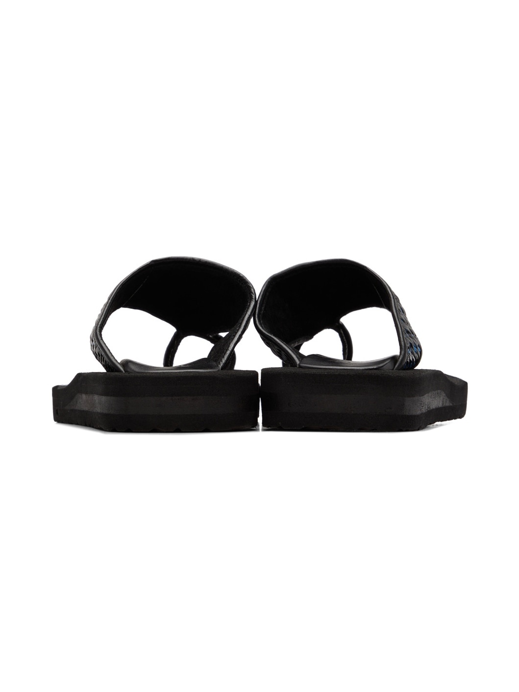 Black Raffia Sandals - 2
