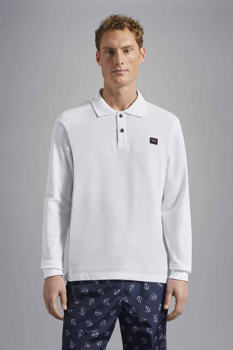 COTTON PIQUÉ POLO SHIRT WITH ICONIC BADGE 6