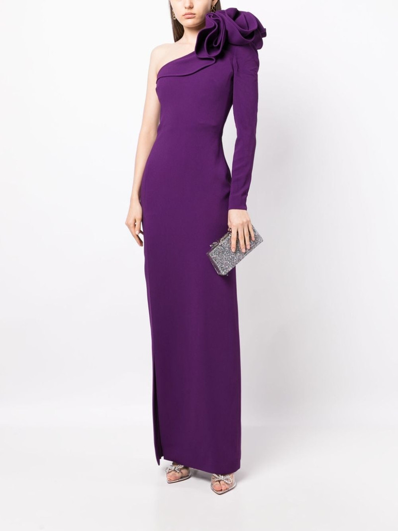 ELIE SAAB Cady one-shoulder maxi dress outlook