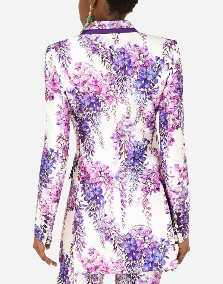 Wisteria-print Mikado Turlington jacket - 5