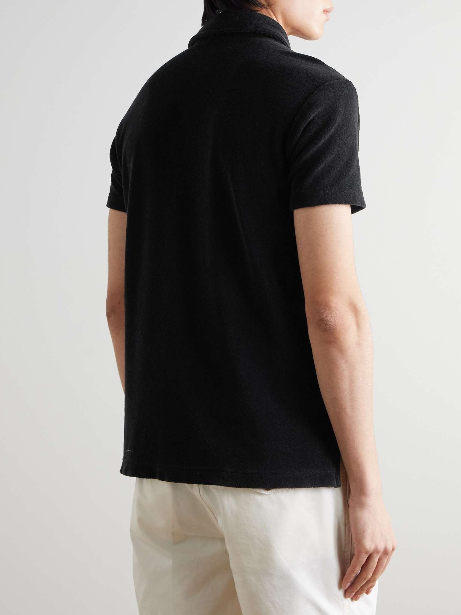 Cotton-Blend Terry Polo Shirt - 3