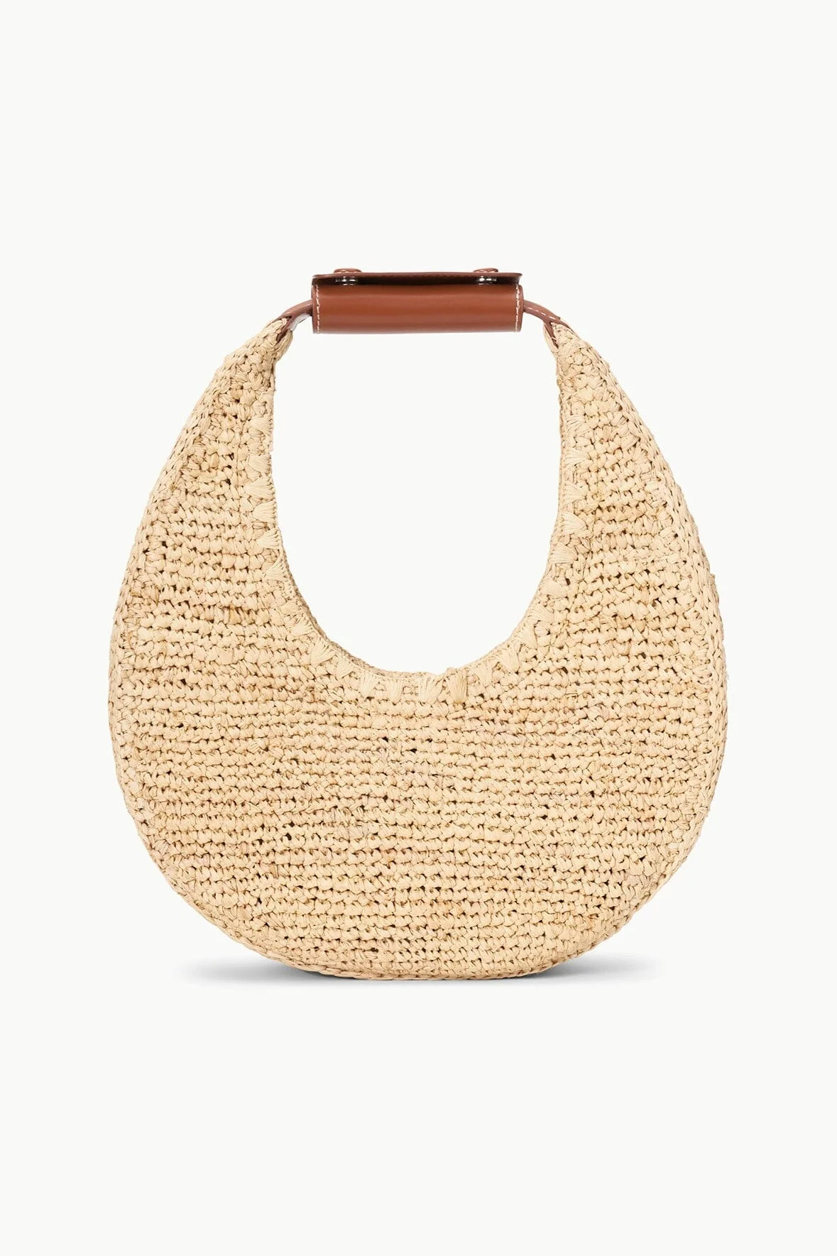 STAUD MOON RAFFIA BAG NATURAL TAN - 1
