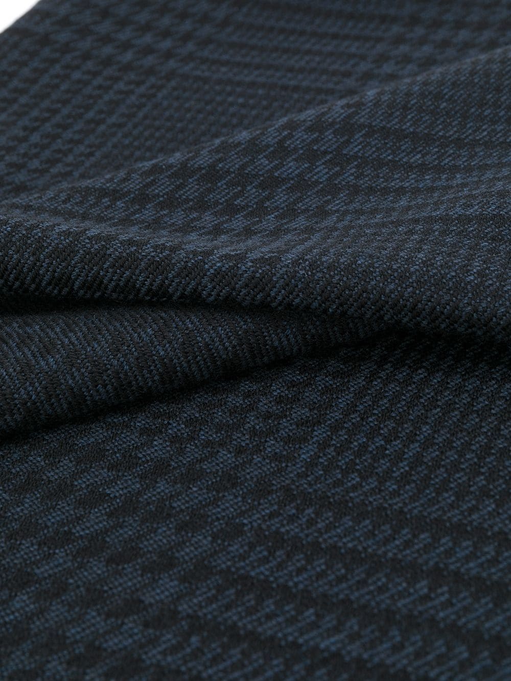 houndstooth check fine knit wool scarf - 3