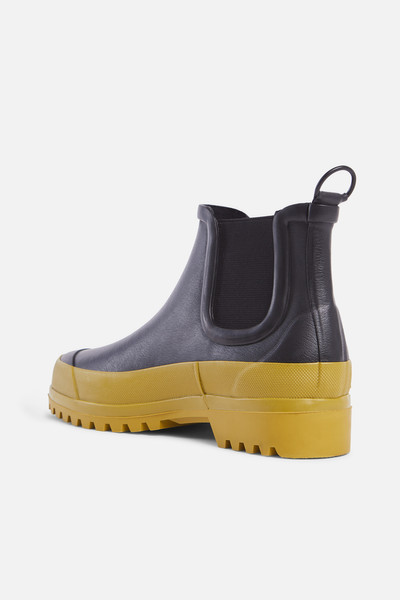 Stutterheim Black and Golden Waterproof Chelsea Rainwalker Boots outlook
