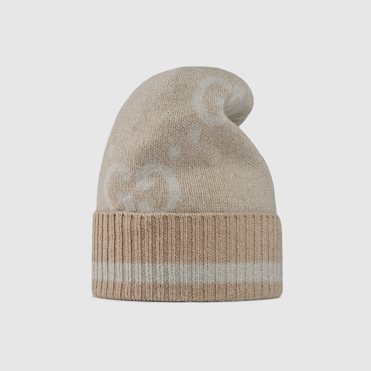 GG cashmere lamé jacquard hat - 2