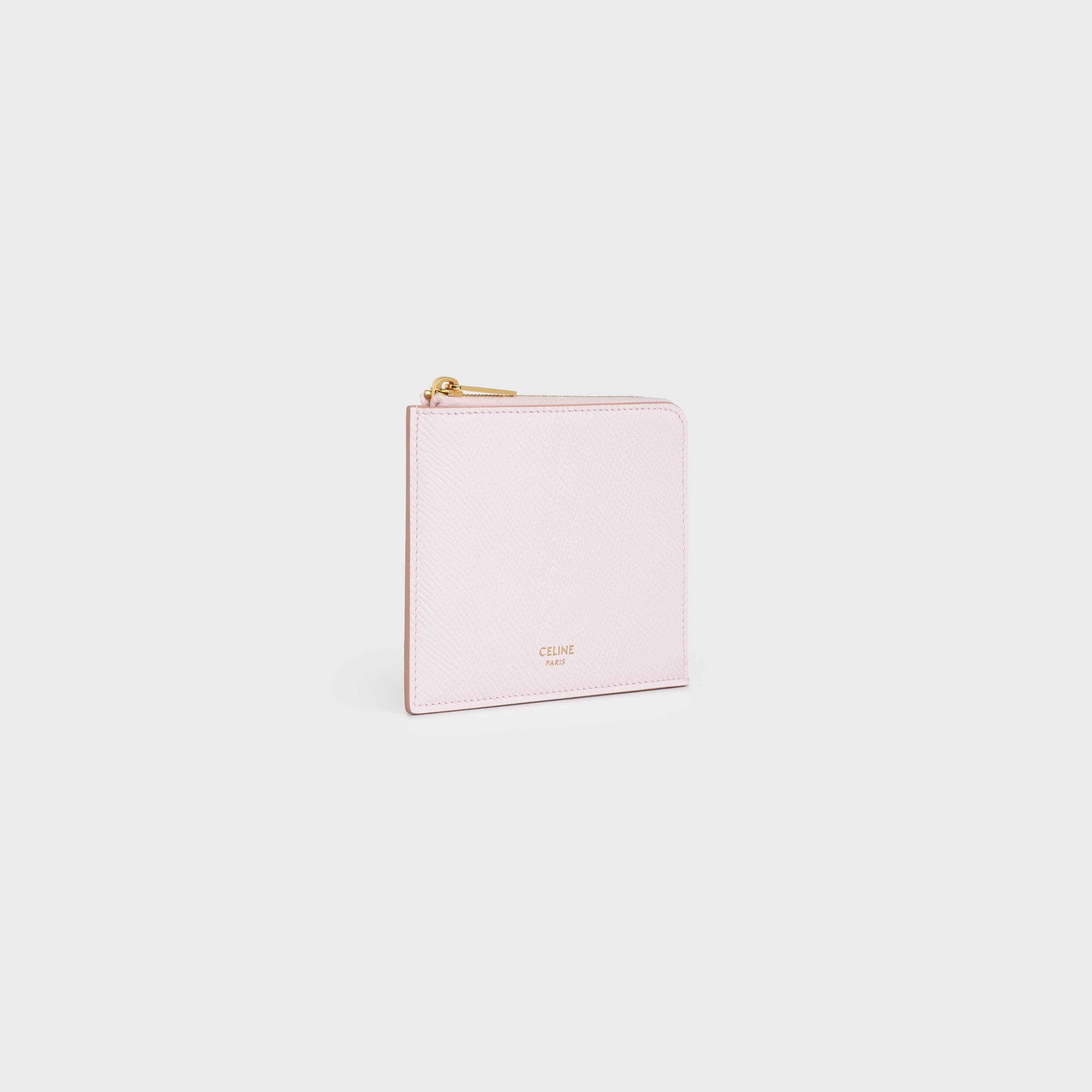 ZIPPED PURSE WITH REMOVABLE CARD HOLDER  IN  GRAINED CALFSKIN AND SMOOTH LAMBSKIN - 3