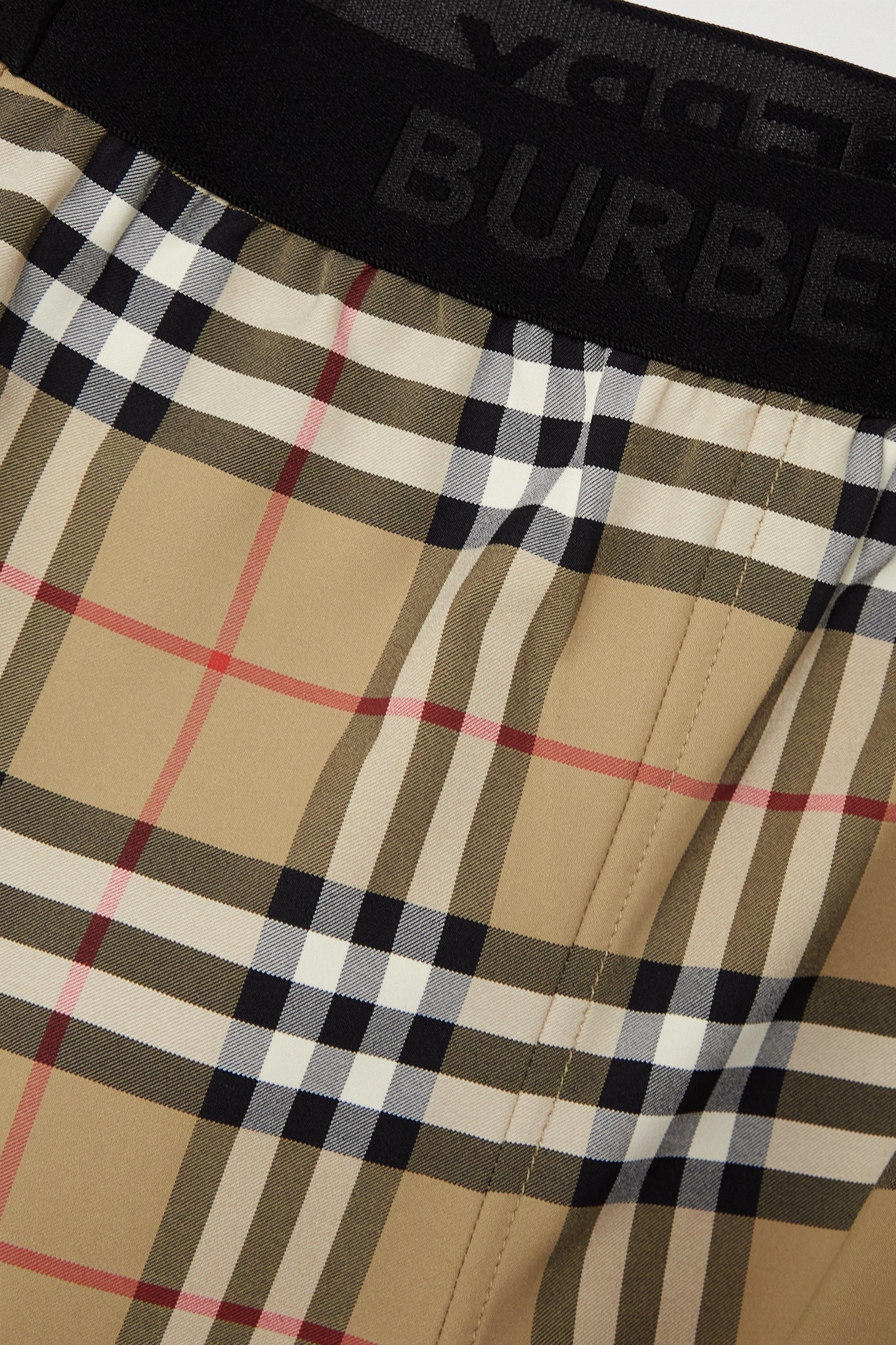 BURBERRY Checked stretch-jersey leggings