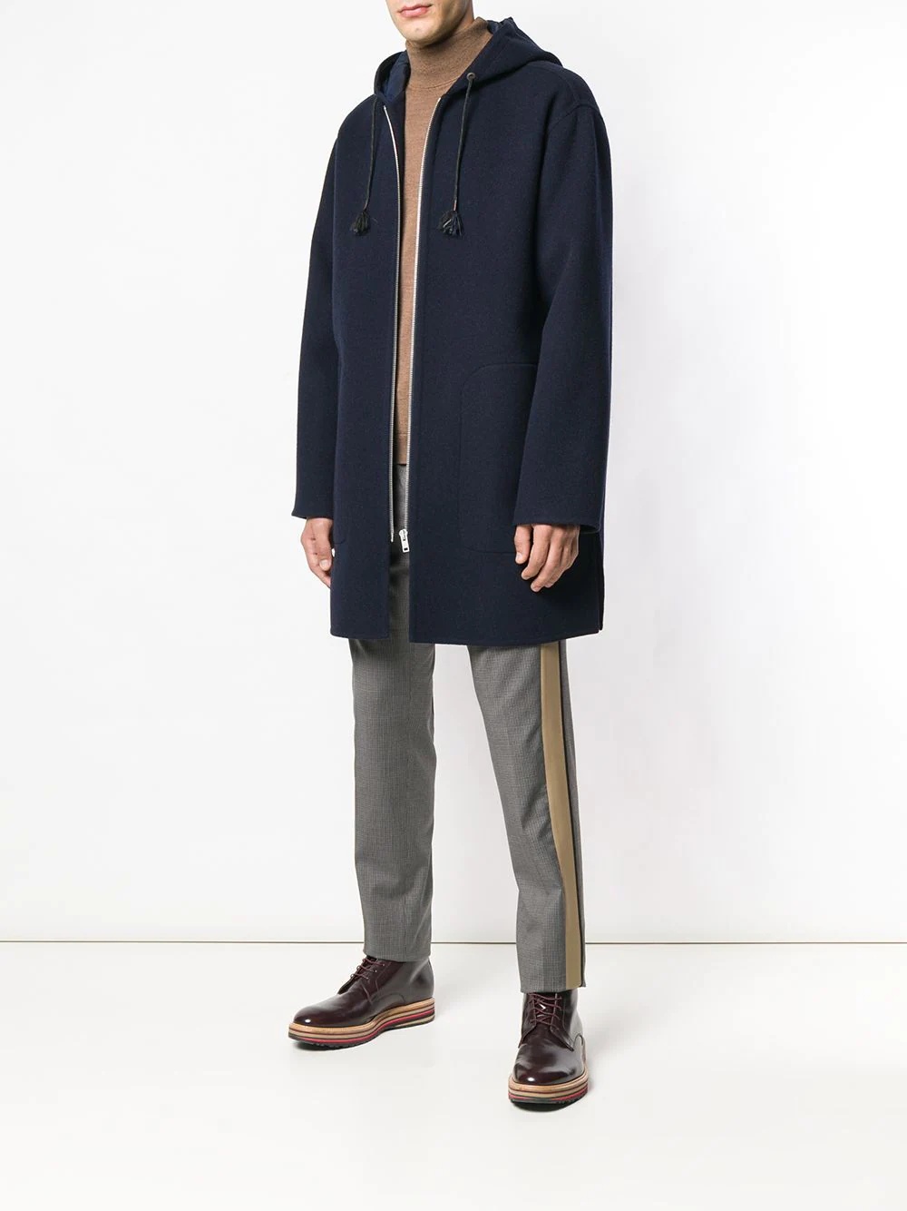 zip-up duffle coat - 2