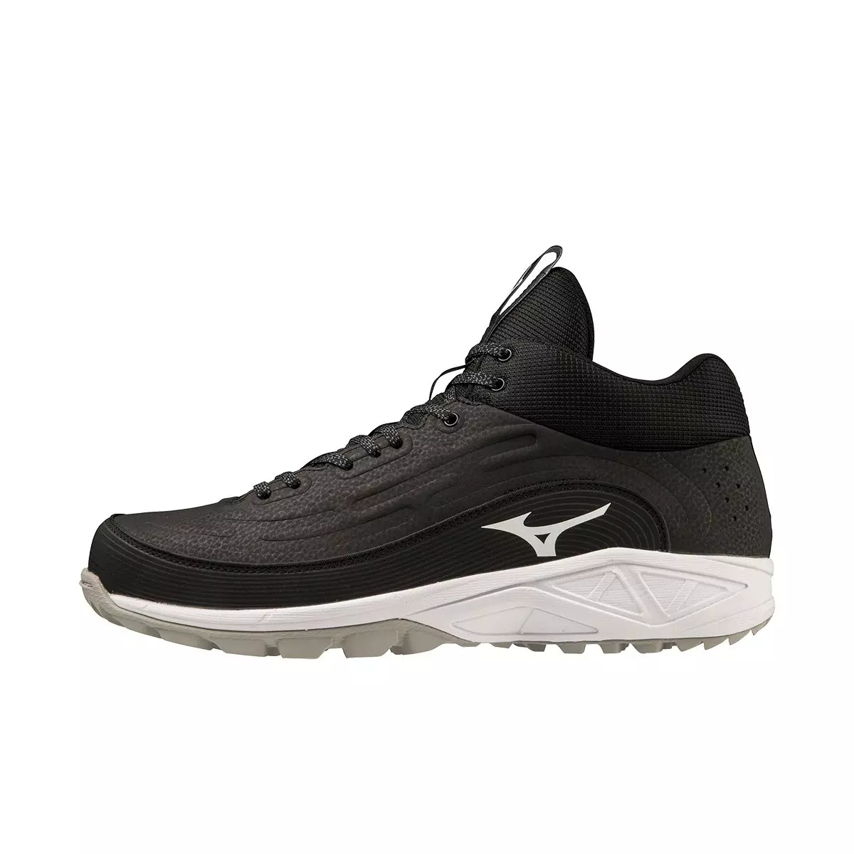 Ambition 3 BB Mid AS "Black/White" Men's Baseball Shoe - 2