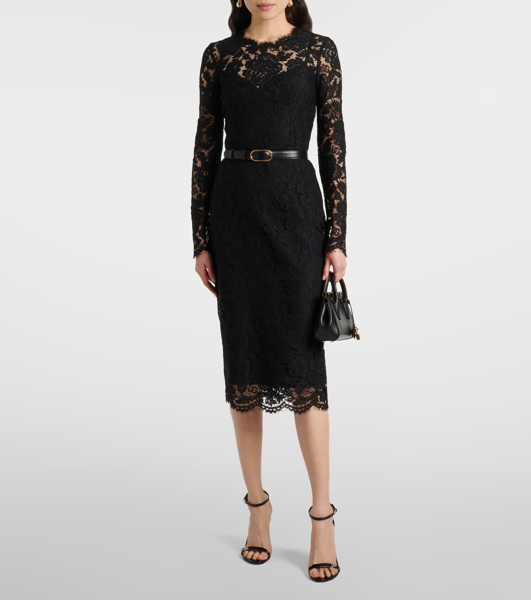 DG lace midi dress - 2