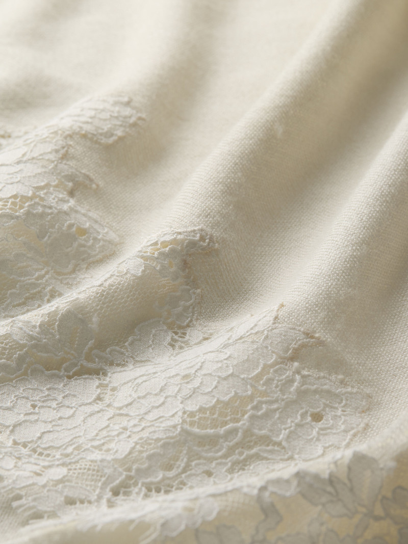 Alice + Olivia BETTIE LACE TRIM SHAWL outlook