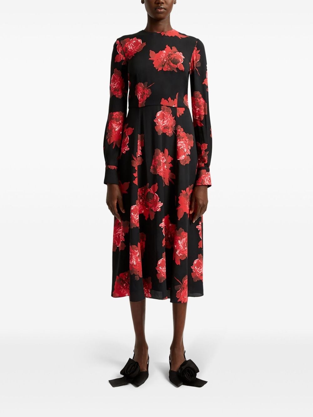 floral-print midi dress - 2