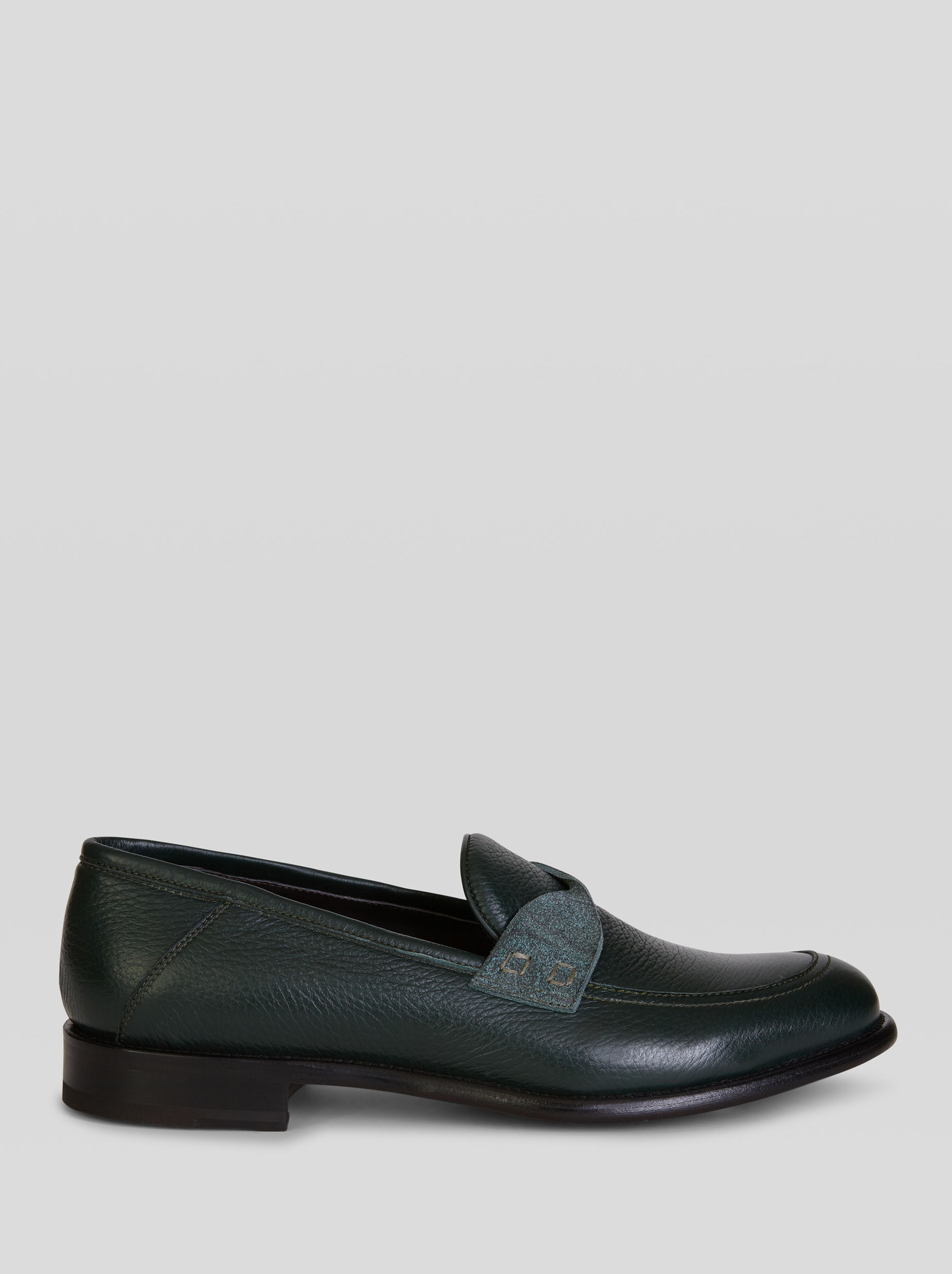 LEATHER MOCCASINS WITH PAISLEY DETAILS - 1