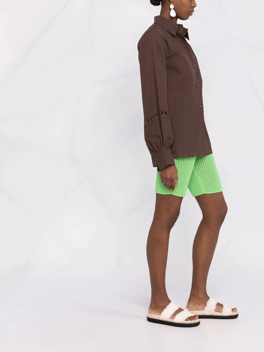 laser-cut long-sleeve shirt - 4