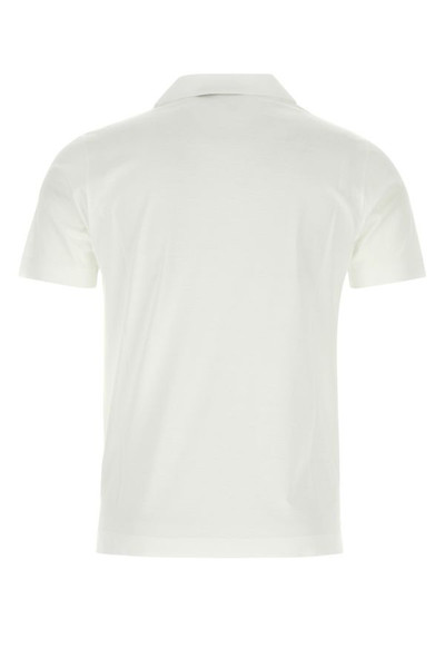 Canali White cotton polo shirt outlook