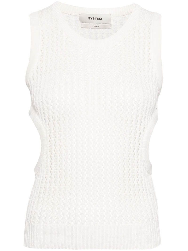 Skashi crochet-knit tank top 1
