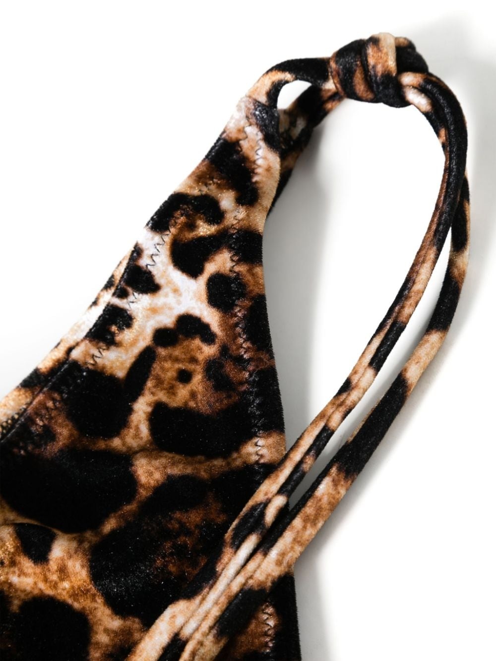 leopard-print velour bikini bottoms - 3