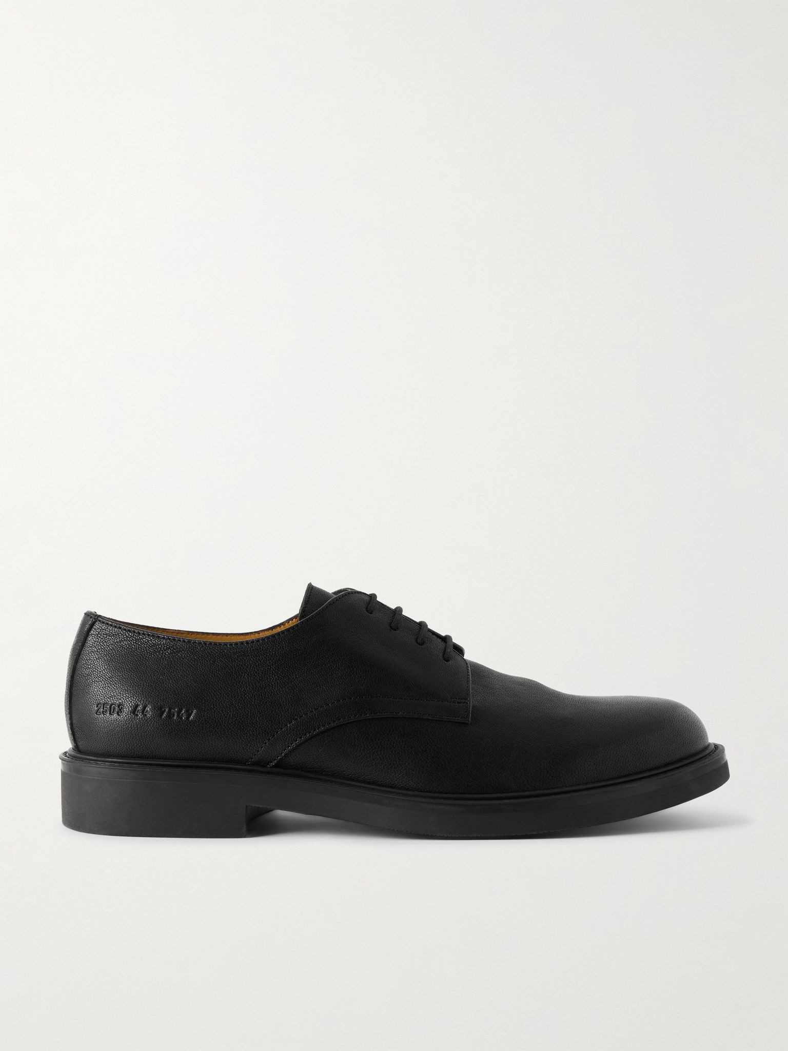 Officer's Leather Derby Shoes Black - 1