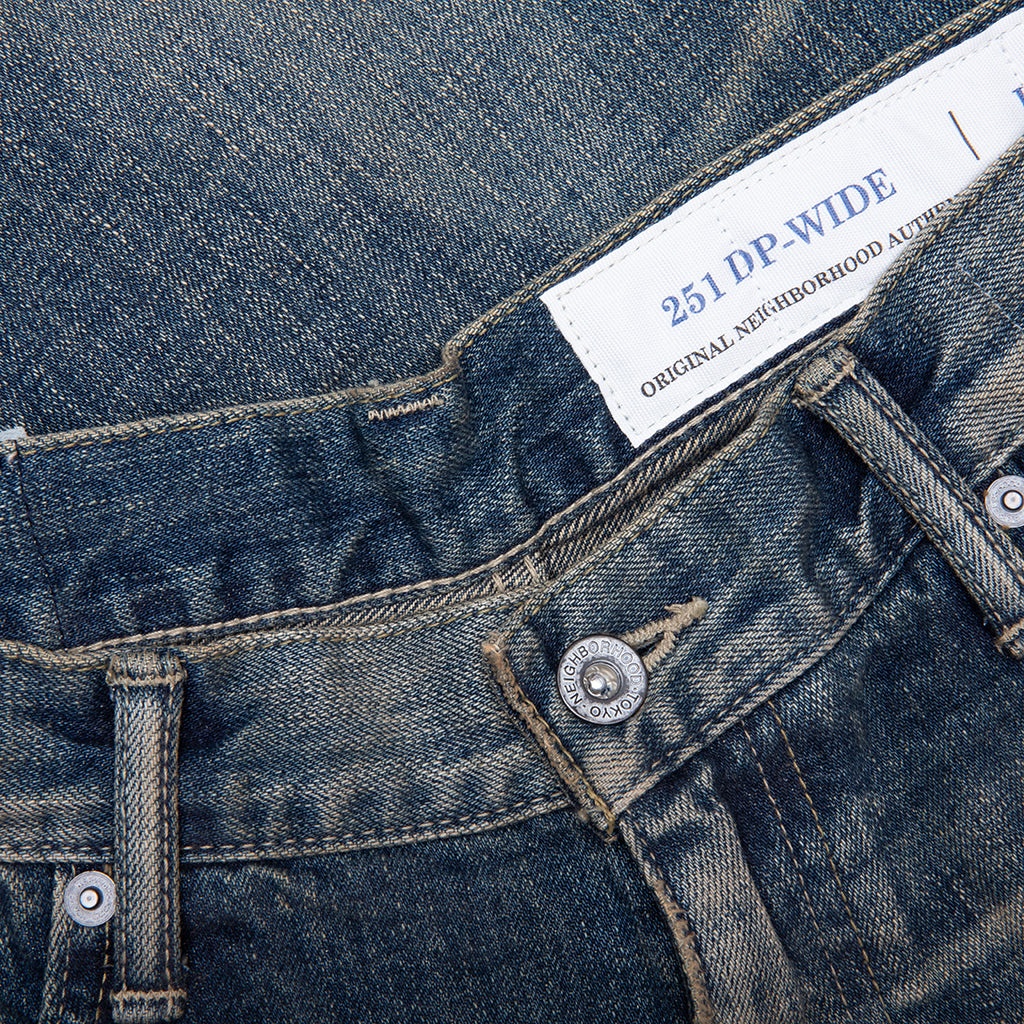SAVAGE DENIM DP WIDE PANTS - INDIGO - 3