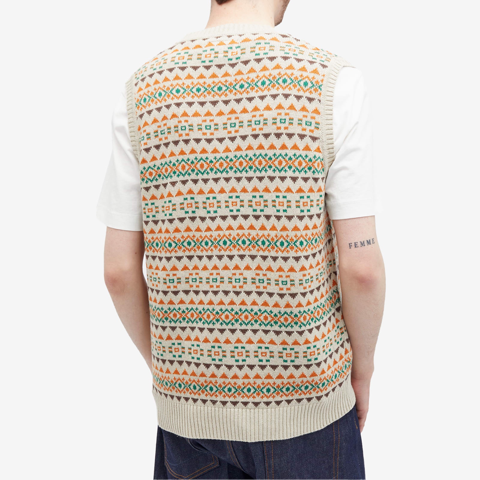 Beams Plus Fair Isle Knit Vest - 3