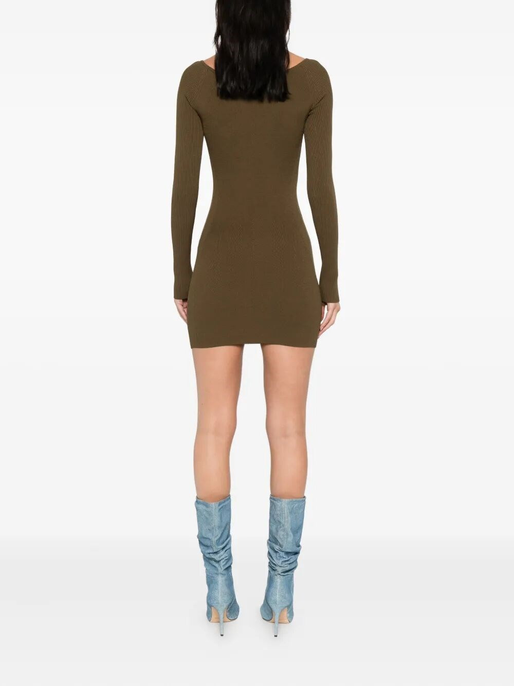 `M-Vera` Off-The-Shoulder Dress In Ribbed Knit - 5