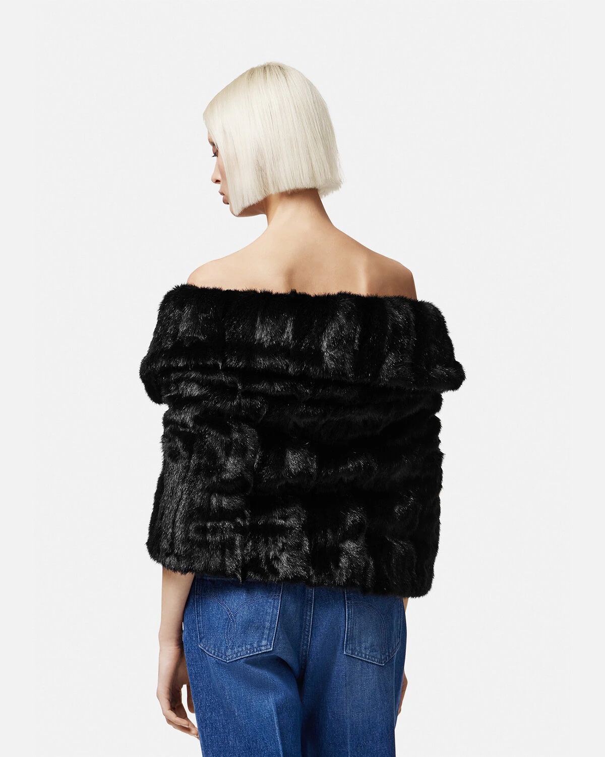 Faux-Fur Cape Stole - 4
