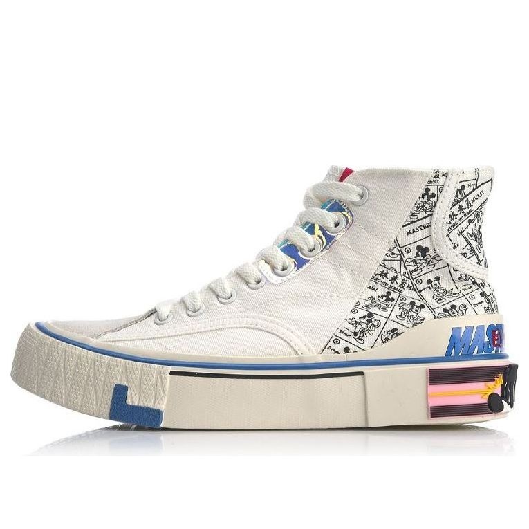 (WMNS) Li-Ning Superwave Canvas Hi 'White Grey' AGCQ202-2 - 1