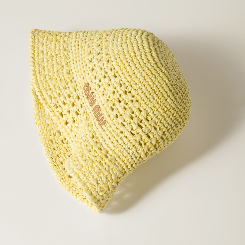 Miu Miu Woven fabric hat outlook