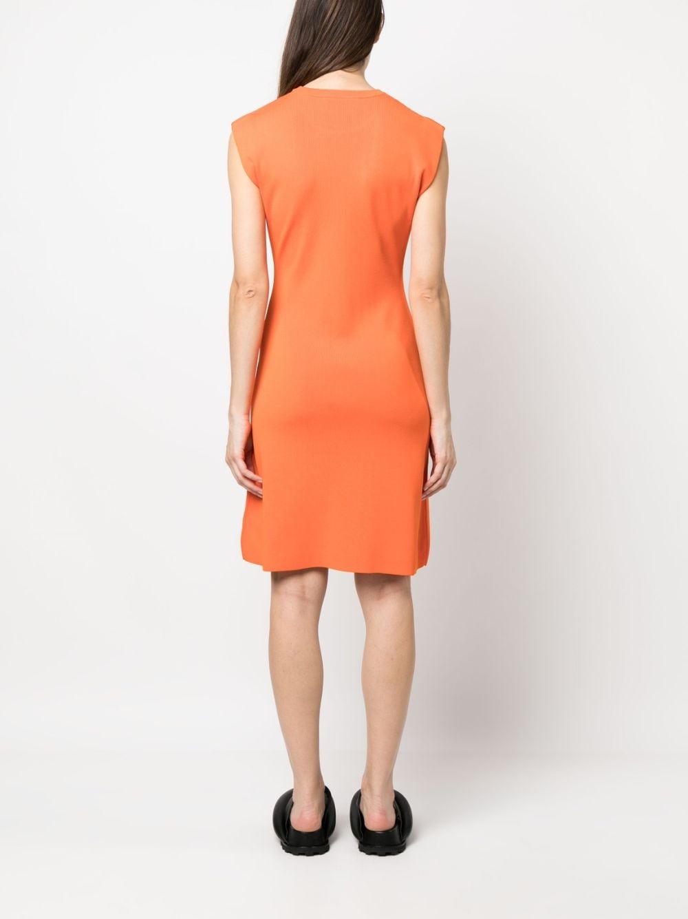 fine-ribbed sleeveless mini dress - 4