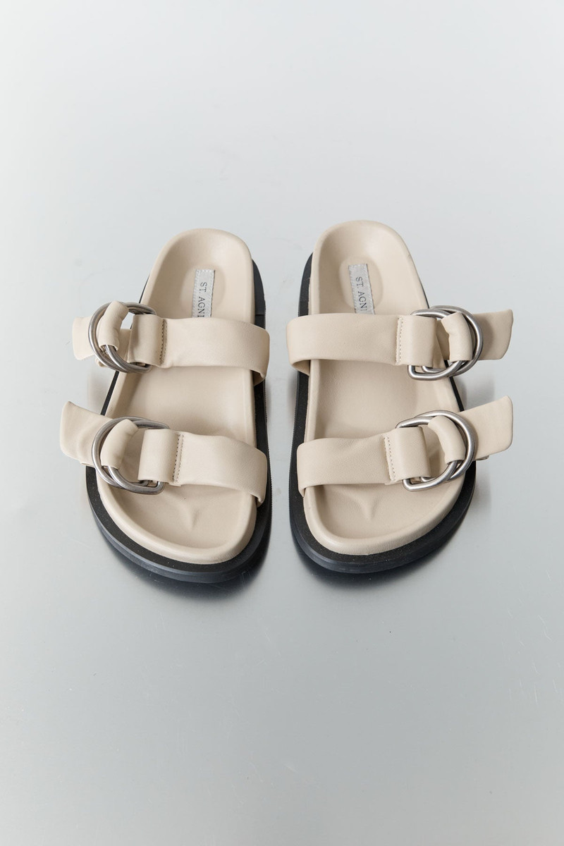 Ring Detail Slide - Ecru 1