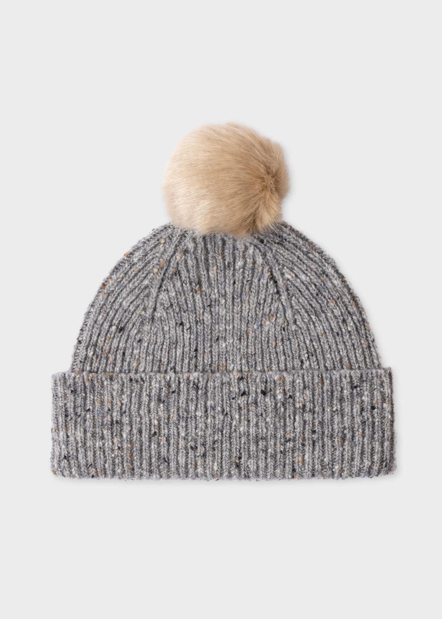 Flecked Wool Beanie Hat - 1