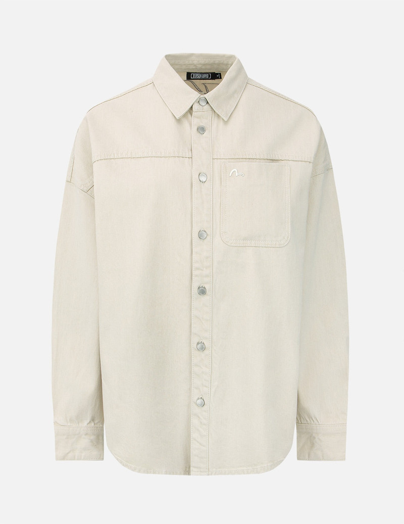 EVISU Logo Embroidered Denim Shirt outlook