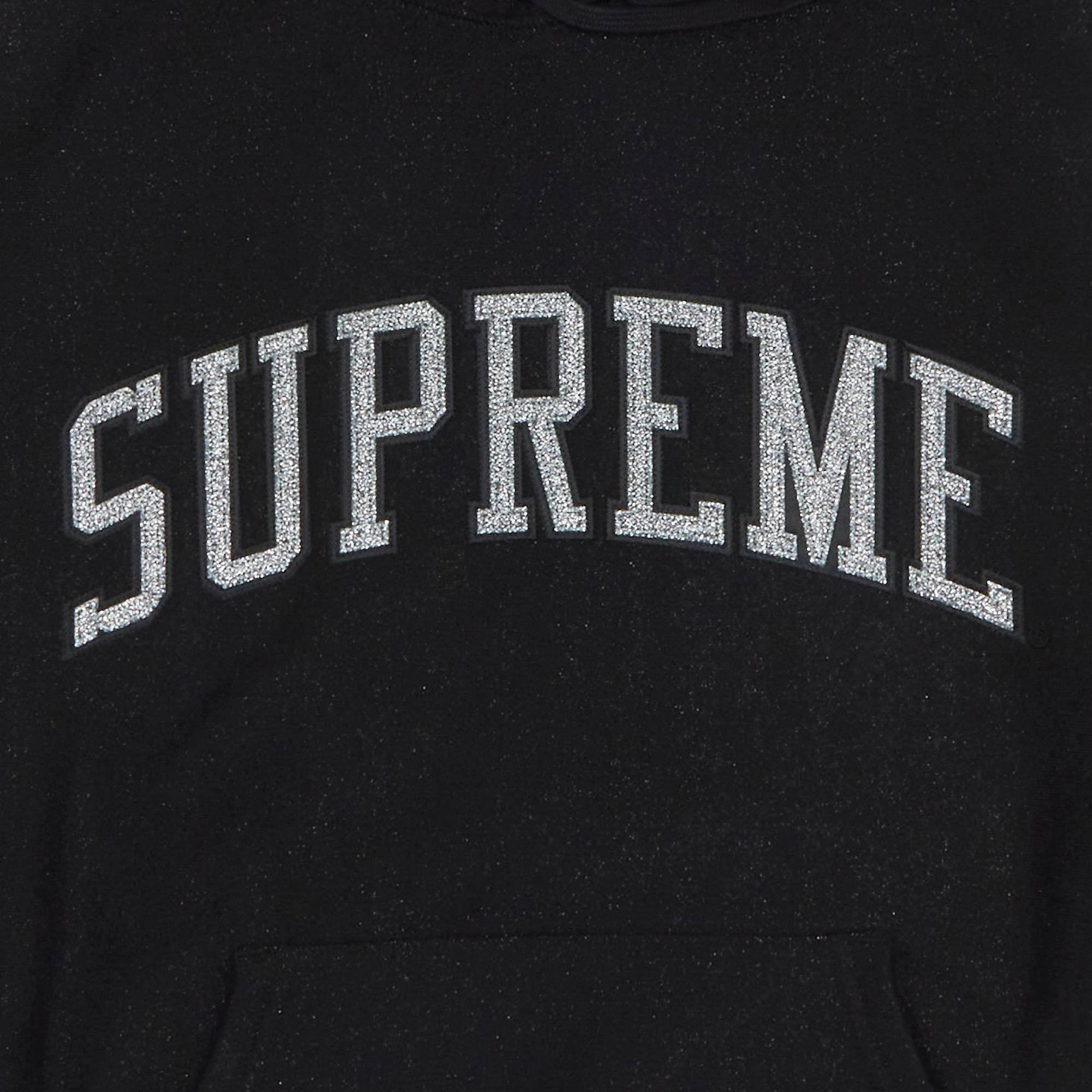 Supreme Glitter Arc Hooded Sweatshirt 'Black'