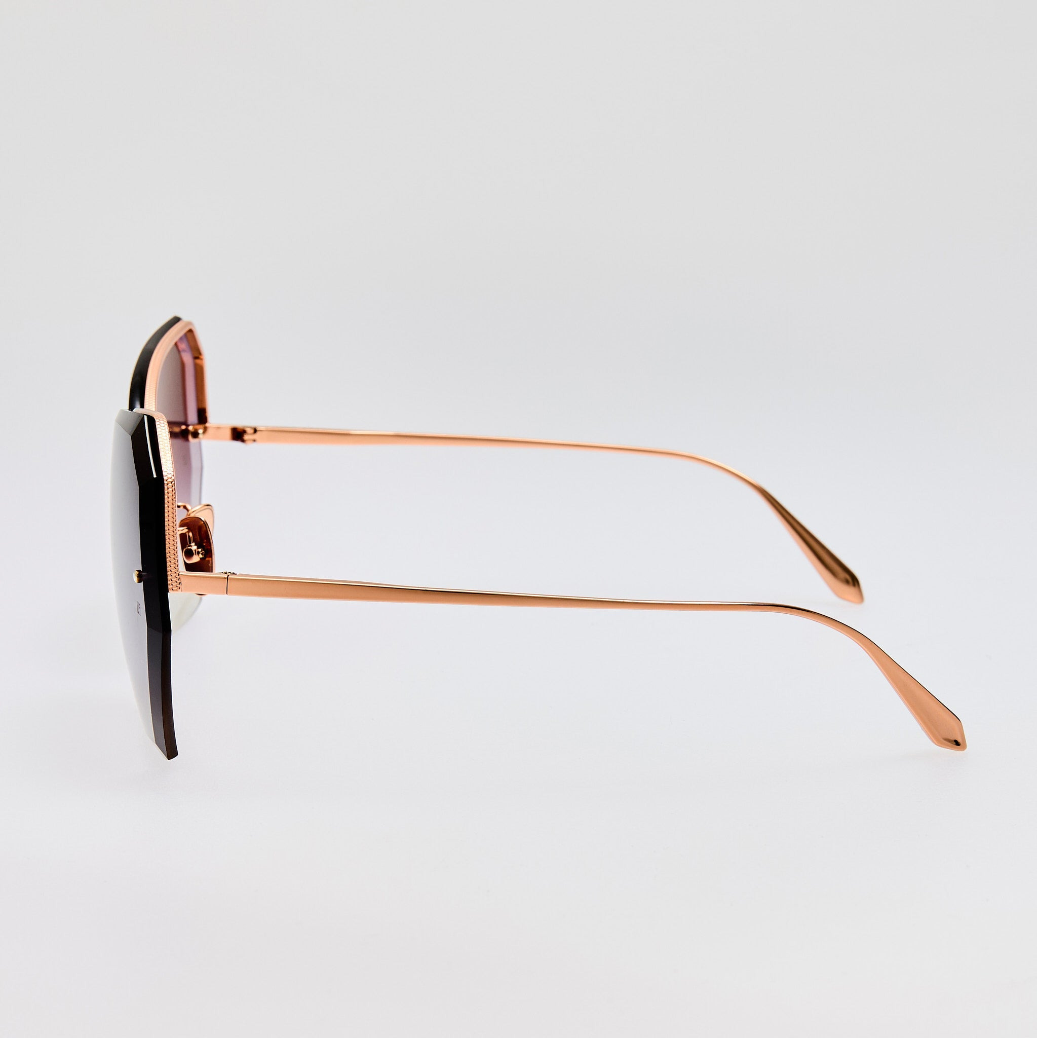 Lila Sunglasses in Grey and 18K Rose Gold - 5
