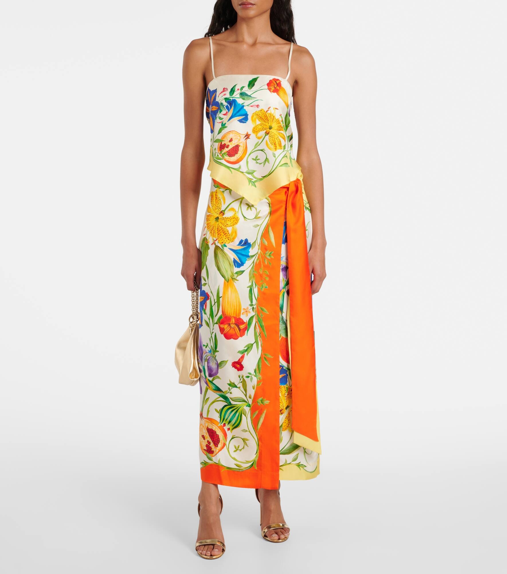Flores silk beach cover-up - 2