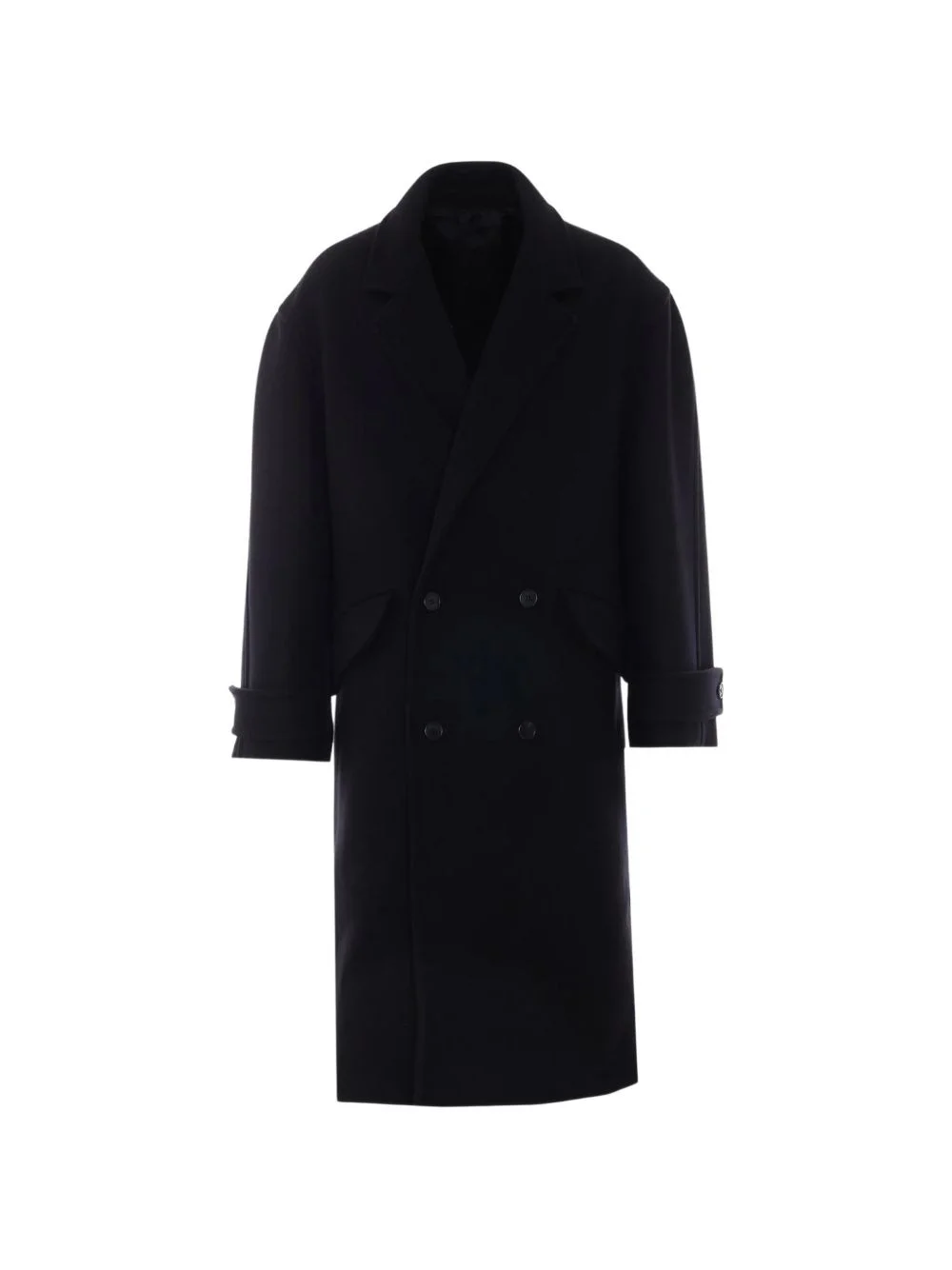 double-breasted belted coat - 1