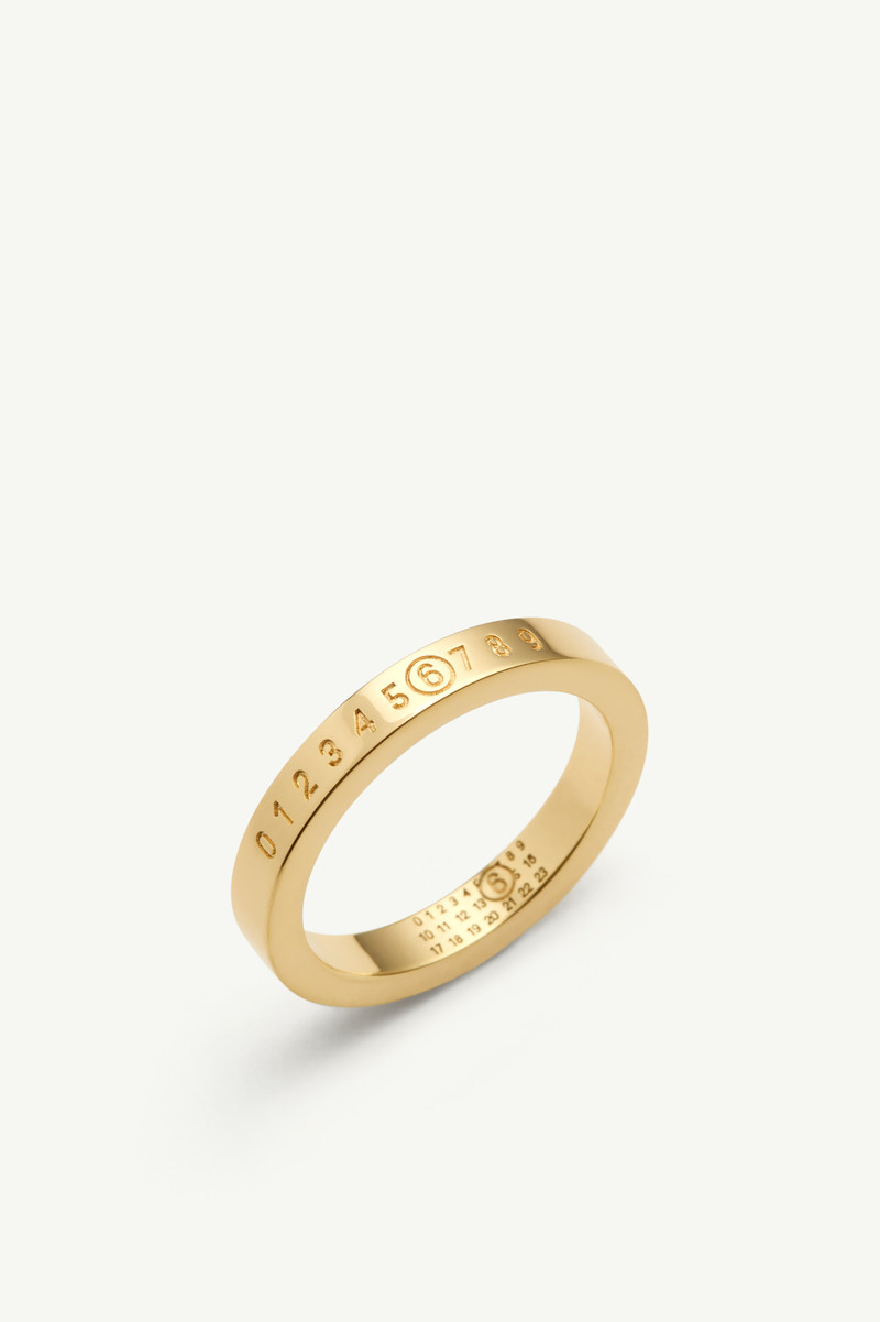 Gold numeric ring 3