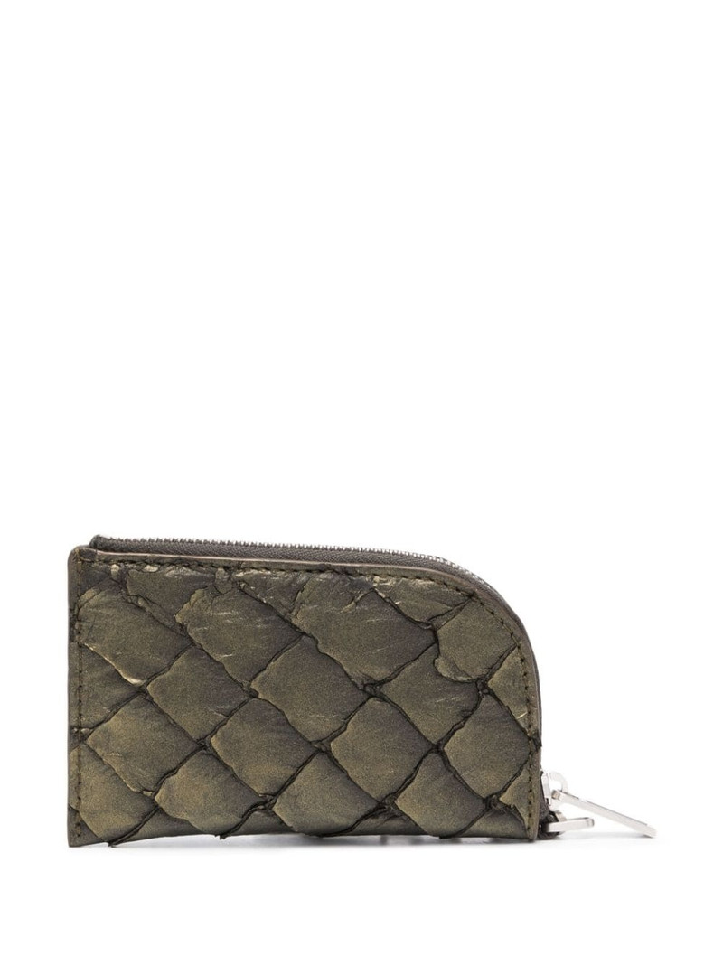 Rick Owens neck-strap pirarucu-skin card holder outlook