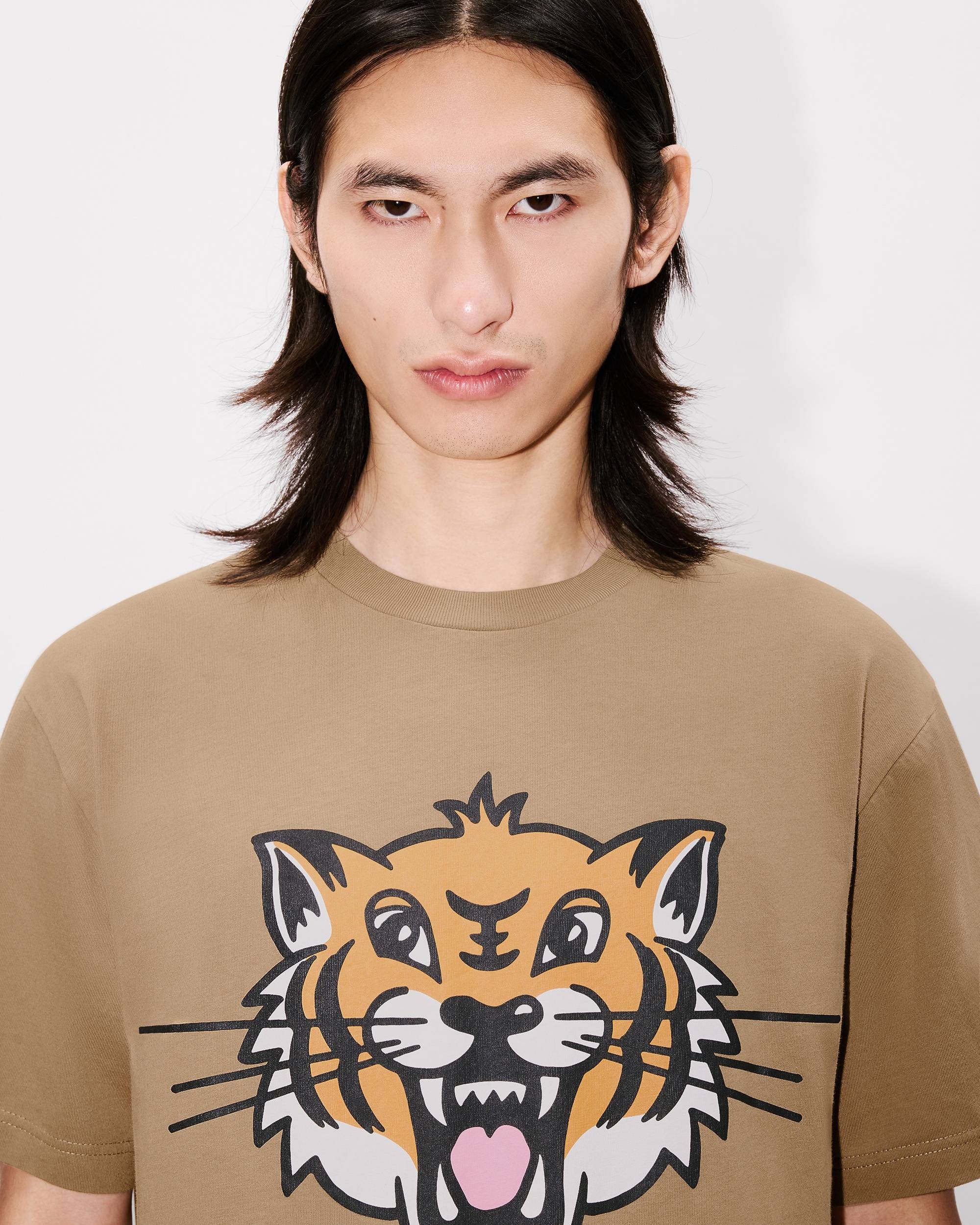 Kenzo●M'S HAPPY TIGER T-SHIRTS - FF55TS5334SG 02 114559 KENZO Gots Kenzo Happy Tiger Classic Mens Apparel – ASPHALT