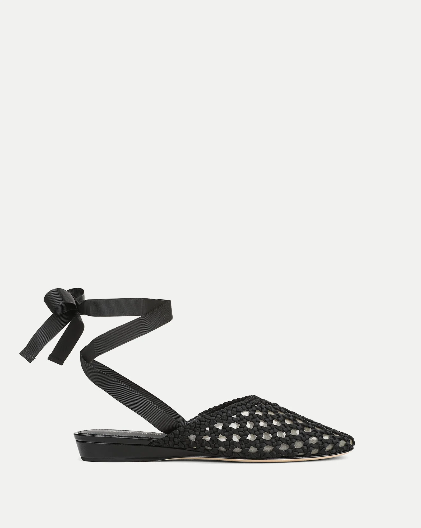 MALIA WOVEN SATIN MULE - 1