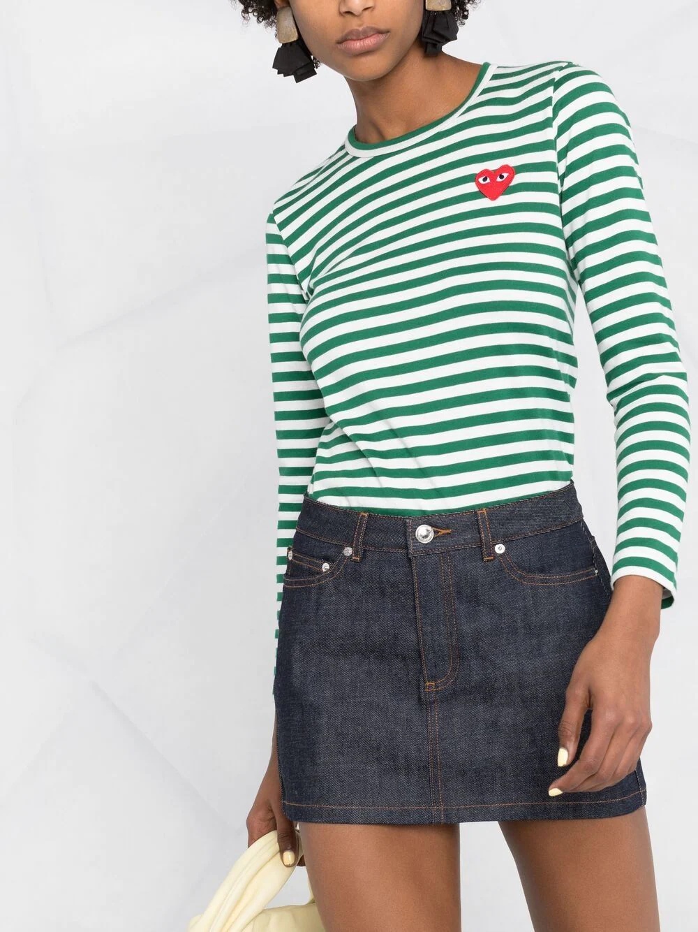 denim midi skirt - 3