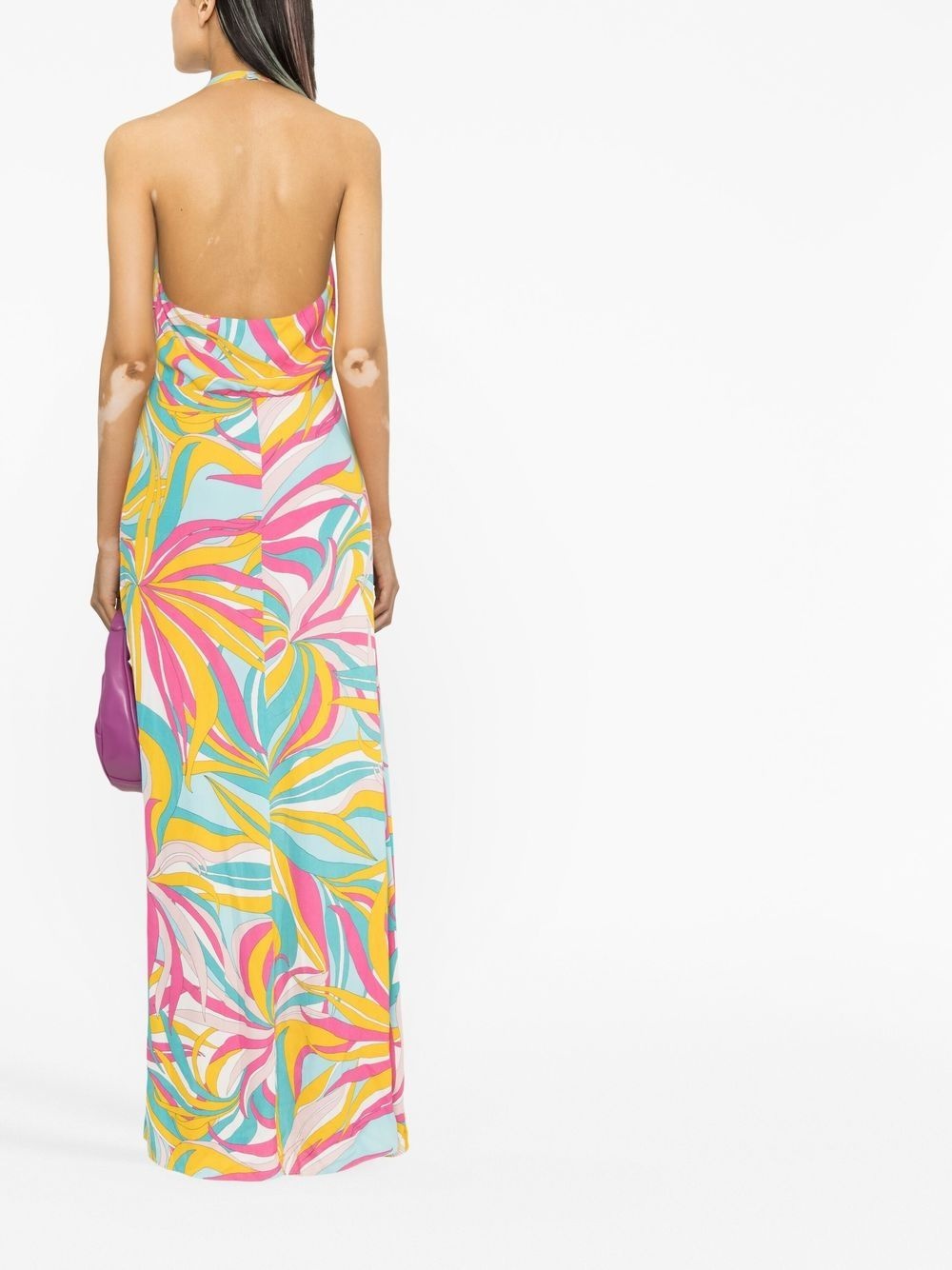 graphic-print halterneck dress - 4